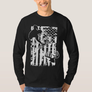 Camiseta Caza de tiro con arco arroja caza de bandera estad