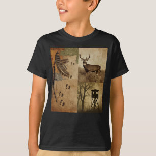Camiseta Caza de venado de cola blanca con arco vintage