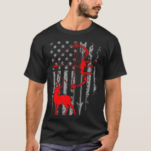 Camiseta Caza de venados Bandera Americana Caza de vacas Pa