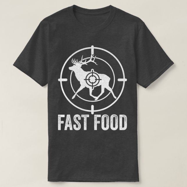 Camiseta Caza de venados Cazadores de comida rápida (Diseño del anverso)