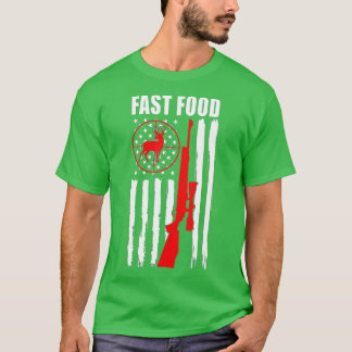 Camiseta Caza de venados, come más rápido alimento Gracioso