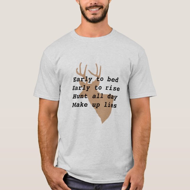 Camiseta Caza de venados humorística de un hombre (Anverso)