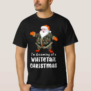 Camiseta Caza de venados Navidades de cola blanca Camo Sant