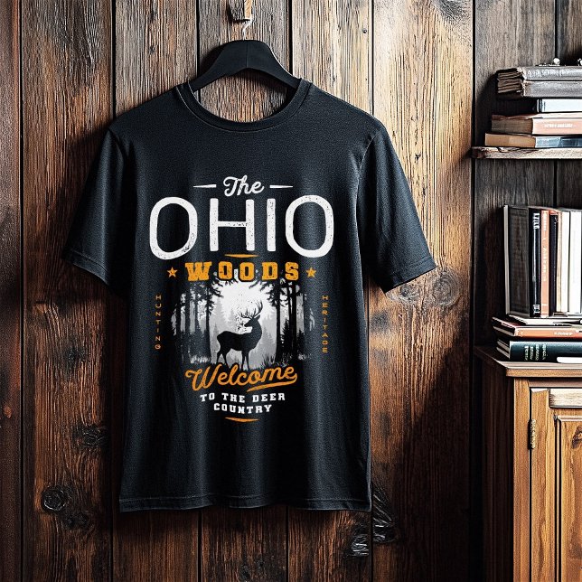 Camiseta Caza de venados Ohio Vintage (Deer Hunting Ohio Vintage T-Shirt)