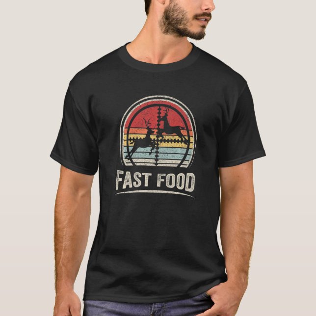 Camiseta Caza de venados Retro Hunter comida rápida (Anverso)