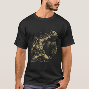 Camiseta Caza de vintage retro de oso de hombre gracioso