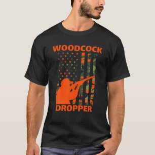 Camiseta Caza de Woodcock Camo Bandera Americana Caza de Pá