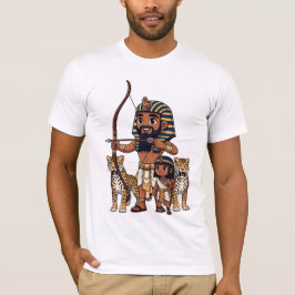 Camiseta Caza del Antiguo Egipto con leopardos