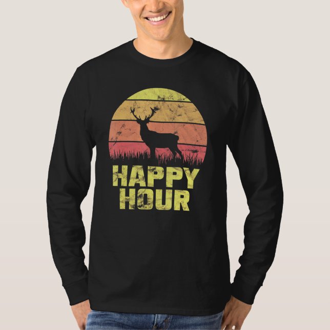 Camiseta Caza del atardecer de la Hora Feliz 1 (Anverso)