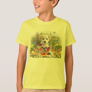 Camiseta Caza del huevo de Pascua del perrito del labrador