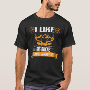 Camiseta Caza divertida de ciervos de buck me gustan los Bi