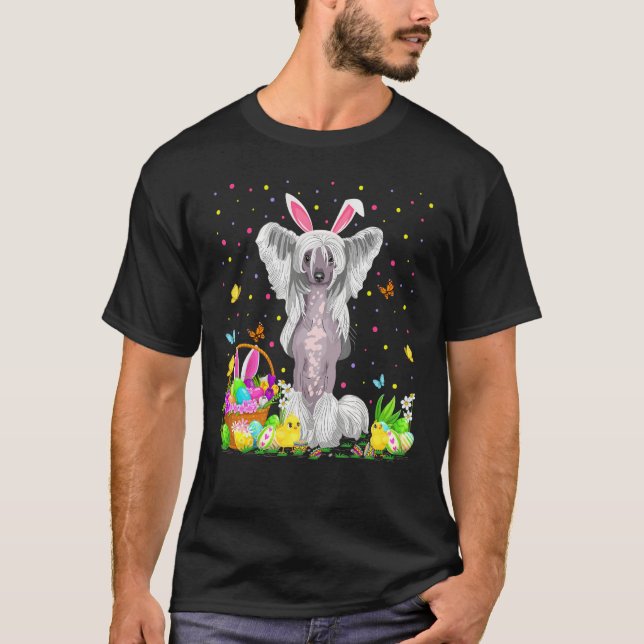 Camiseta Caza divertida de huevos de pascua, harina de perr (Anverso)