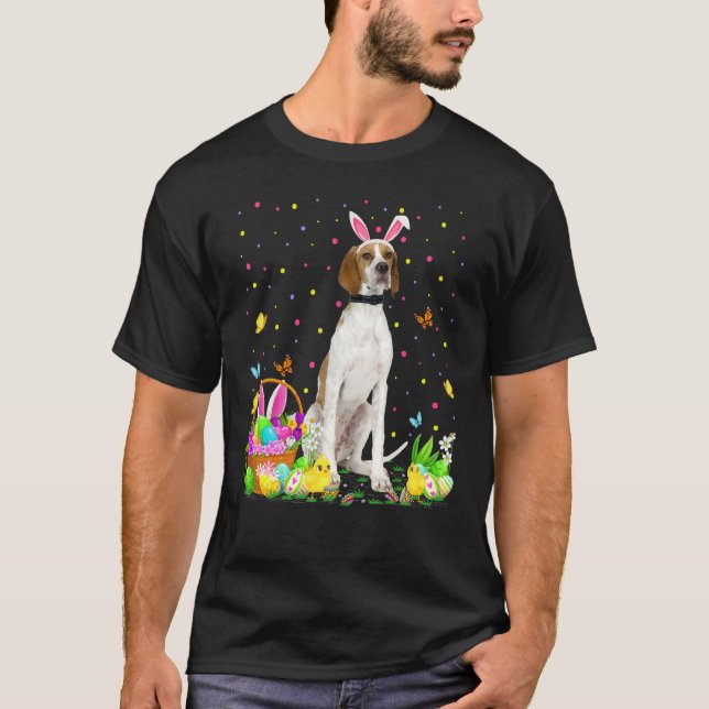 Camiseta Caza divertida de huevos de pascua Ropa de perro d (Anverso)