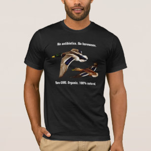 Camiseta Caza divertida de pato para la comida orgánica sal
