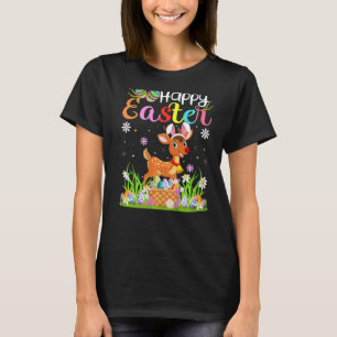Camiseta Caza divertida de renos conejo de huevo feliz Ea