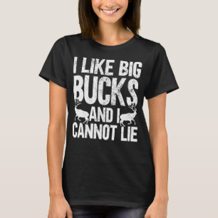 Camiseta Caza divertida de venados Me gusta el dinero grand