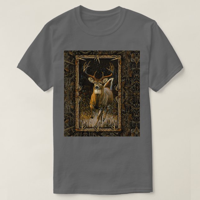 Camiseta Caza divertida de venados pintura de venados de co (Diseño del anverso)