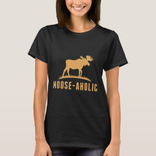 Camiseta Caza divertida Gráfica Mujeres Moose-Aholic Hombre