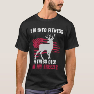Camiseta Caza Estoy En Forma Fit_ness Ciervo Congelador Hom