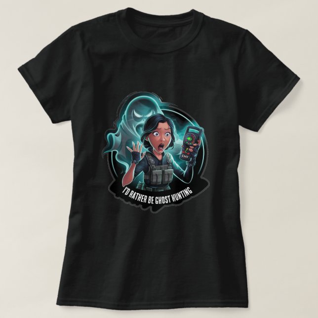 Camiseta Caza fantasma de mujeres - Investigadora paranorma (Diseño del anverso)