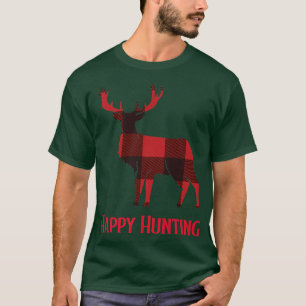 Camiseta Caza feliz, cacería de venados, cacería de gallos,