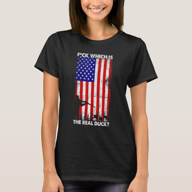 Camiseta Caza masculina para la llamada de pato a la (Anverso)