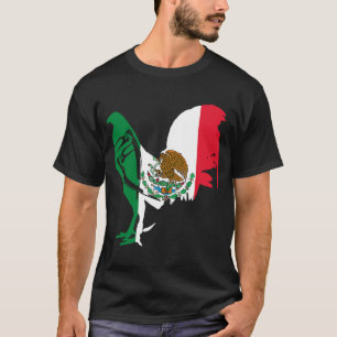 Camiseta Caza México bandera mexicana gallo de gafas Gamefo