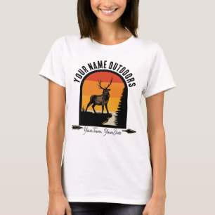 Camiseta Caza NOMBRE DE AÑO Al Aire Libre Campamento Salvaj