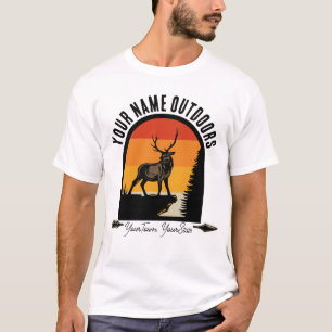 Camiseta Caza NOMBRE DE AÑO Al Aire Libre Campamento Salvaj
