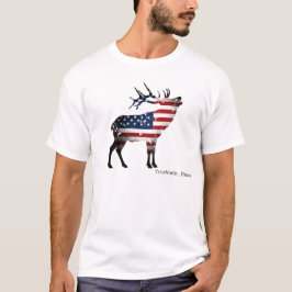 Camiseta Caza patriótica de alce | Estados Unidos en proble