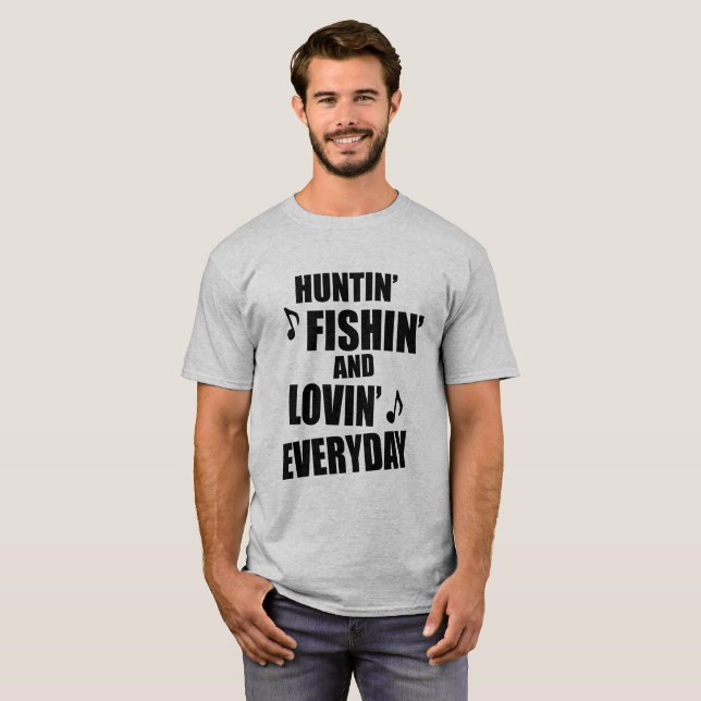 Camiseta Caza, pesca diaria (Anverso completo)
