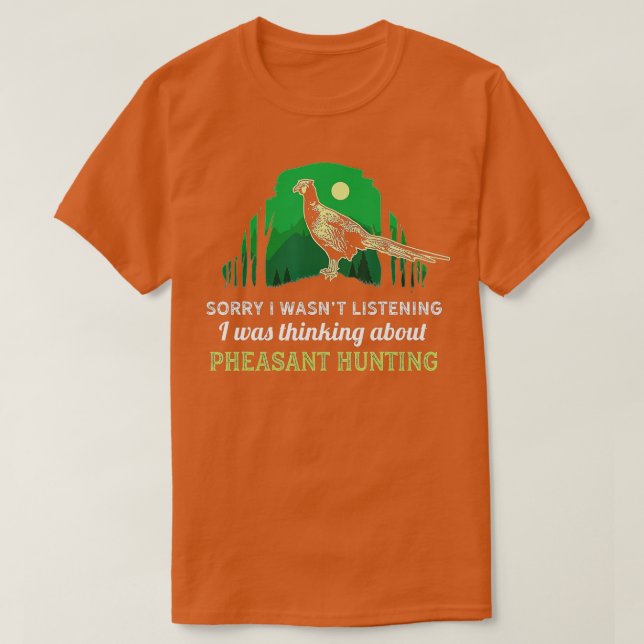 Camiseta Caza Pheasant bird - Arte natural tema divertido H (Diseño del anverso)