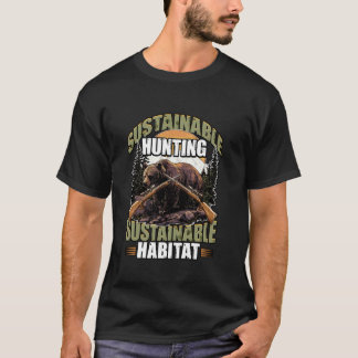 Camiseta Caza sostenible Vida silvestre de Hábitat sostenib