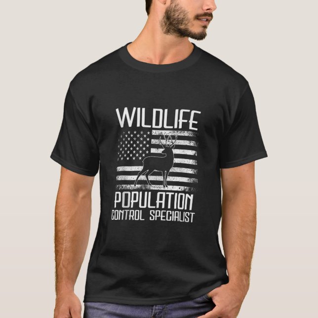 Camiseta Caza Tee Wildlife Population Control Spe Funny (Anverso)