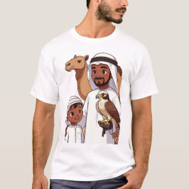 Camiseta Caza tradicional árabe con halcón