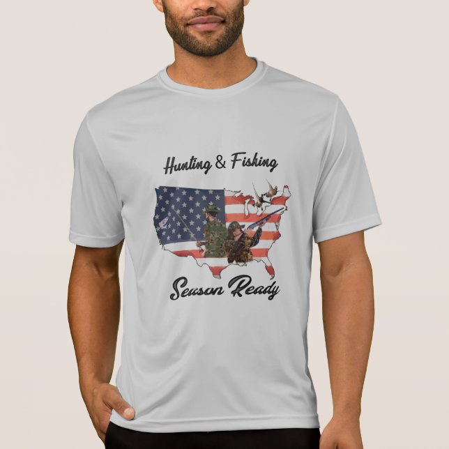 Camiseta Caza y pesca Cinta para el botón de sombrero para  (Anverso)