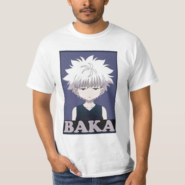 Camiseta " Cazador amarillo X Cazador Killua Zoldyck Baka " (Anverso)