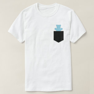 Camiseta Cazador azul Cub de la nutria del oso del bolsillo