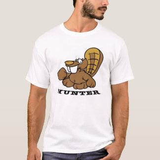 Camiseta Cazador blanco del castor