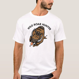 Camiseta Cazador blanco del jabalí