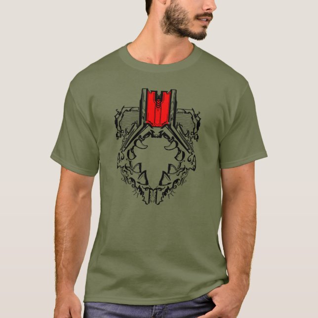 Camiseta Cazador de cabezas - Banda roja (Anverso)