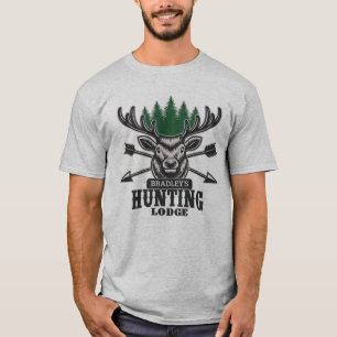 Camiseta Cazador de ciervos alces ADD NAME Lodge de caza co