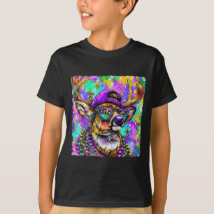 Camiseta Cazador de ciervos Mardi Gras New Orleans Camuflaj