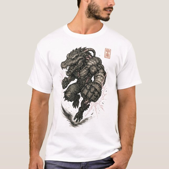 Camiseta Cazador de cocodrilos Cyberpunk (Anverso)
