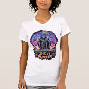 Camiseta Cazador de fantasmas Segador Esqueleto Guadaña Fla
