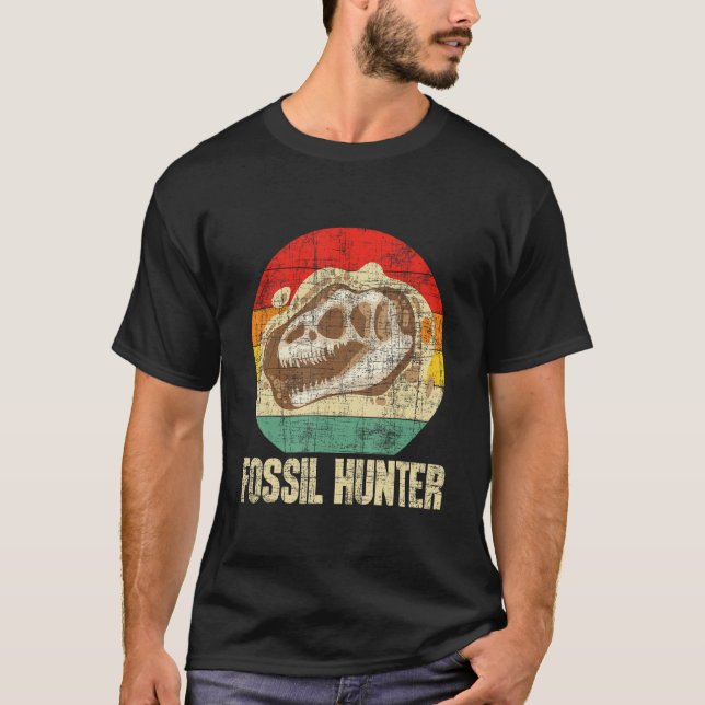 Camiseta Cazador de fósiles - Paleontología Paleontóloga Re (Anverso)
