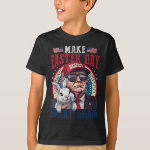 Camiseta Cazador de huevos de conejo divertido Trump Make E