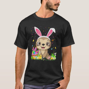 Camiseta Cazador De Huevos De Pascua Perezoso Lindos Oreja 