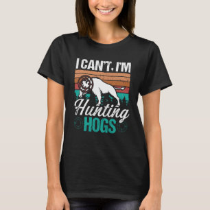 Camiseta Cazador de Jabalíes Vintage Caza de Cerdos Retro C