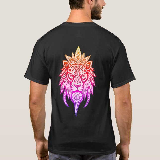 Camiseta Cazador de leones tribales (Reverso)